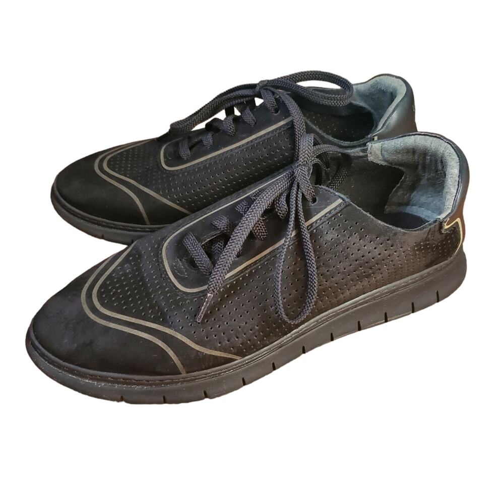 🔥 Vionic | Black Riley Suede Walking Shoe Size 9.5 Sneakers Comfort Lace Up